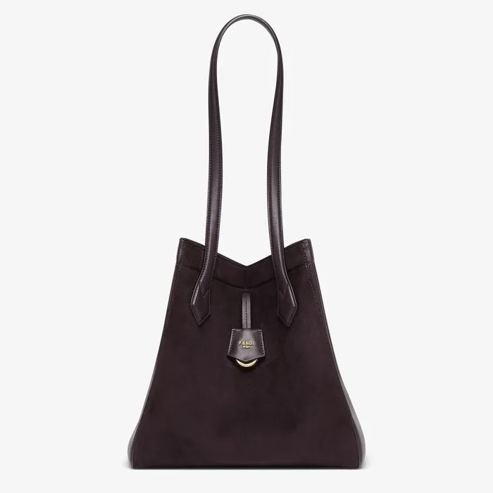 Fendi Tote Bags Fendi Origami Medium Transformable Dark Purple Suede And Leather Bag 8211 Women