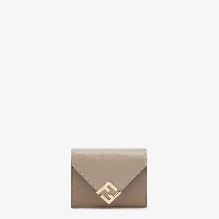 Fendi Wallets FF Diamonds Wallet Twotone Gray And Dove Gray Leather Wallet 8211 Women