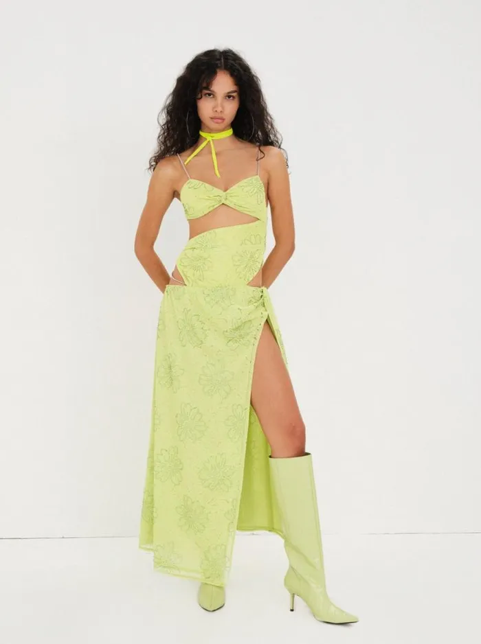 For Love and Lemons Dresses Anna Maxi Dress Green 8211 Women