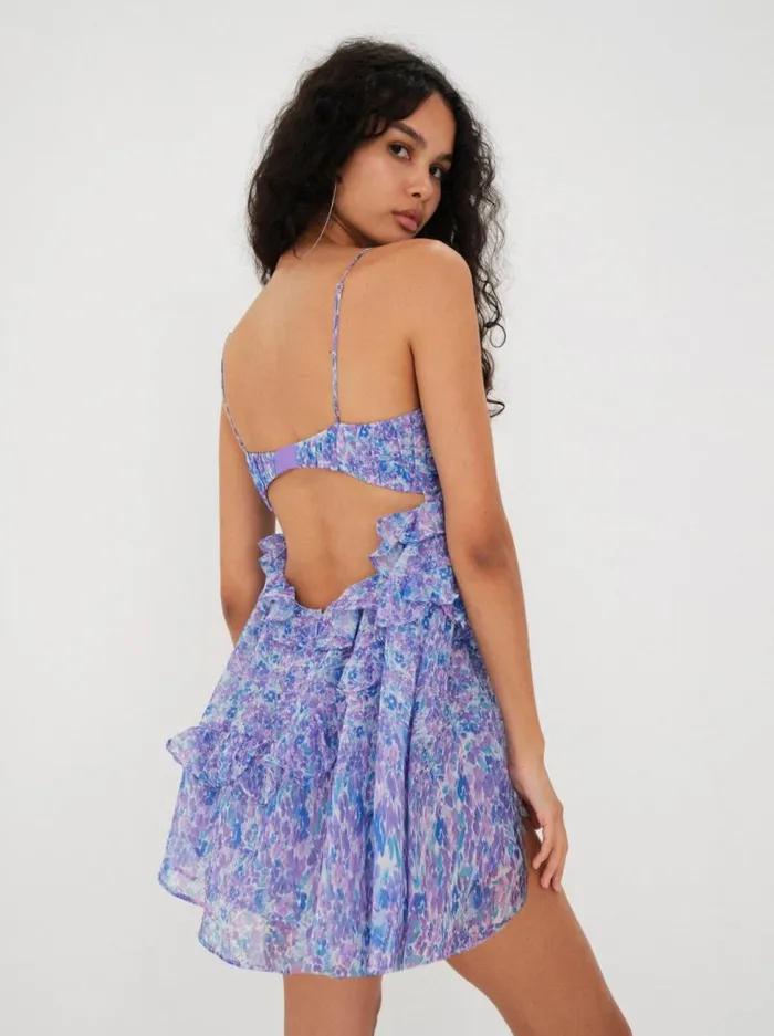 For Love and Lemons Dresses Debbie Mini Dress Purple 8211 Women