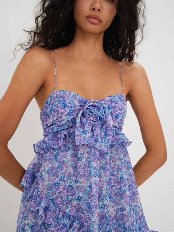 For Love and Lemons Dresses Debbie Mini Dress Purple 8211 Women