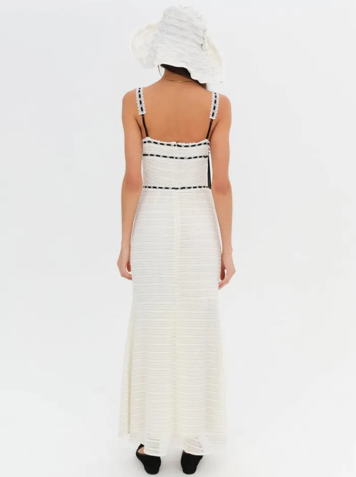For Love and Lemons Dresses Mayfair Crochet Maxi Dress Ivory 8211 Women