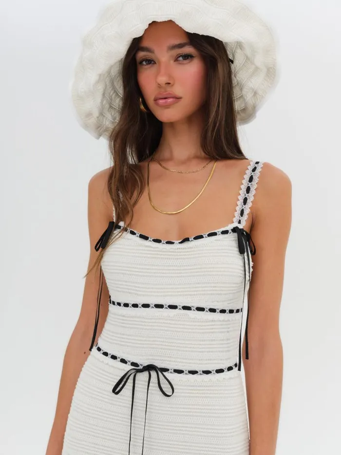For Love and Lemons Dresses Mayfair Crochet Maxi Dress Ivory 8211 Women