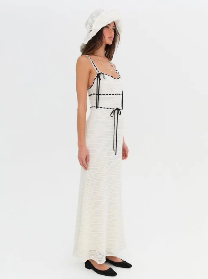 For Love and Lemons Dresses Mayfair Crochet Maxi Dress Ivory 8211 Women