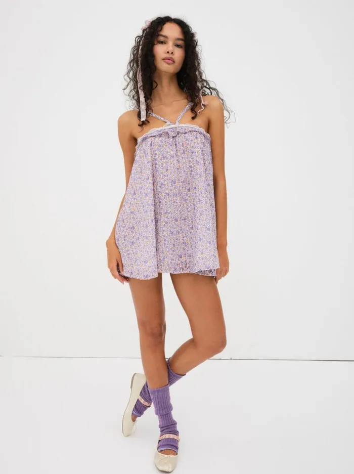 For Love and Lemons Dresses Mitra Mini Dress Lavender 8211 Women