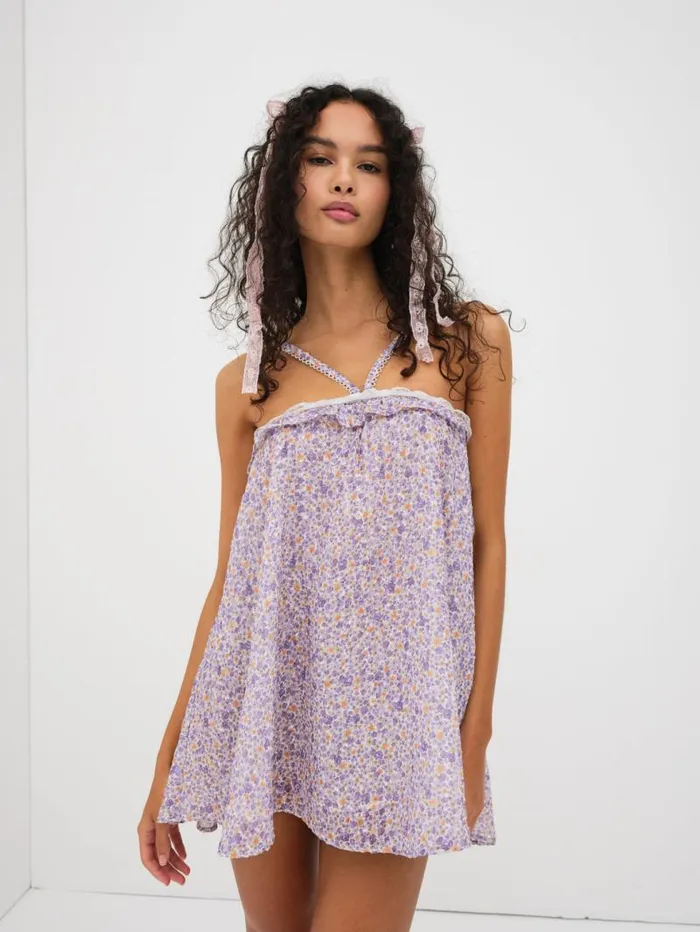 For Love and Lemons Dresses Mitra Mini Dress Lavender 8211 Women