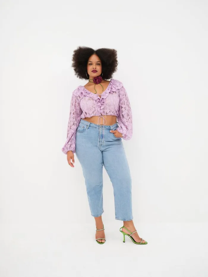For Love and Lemons Tops Tatiana Blouse Purple 8211 Women