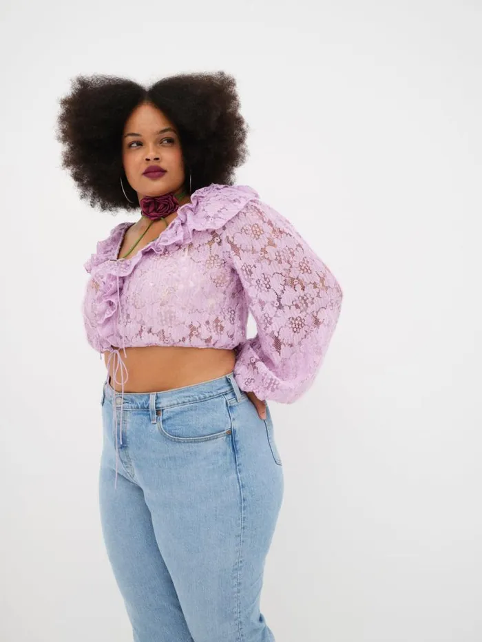 For Love and Lemons Tops Tatiana Blouse Purple 8211 Women