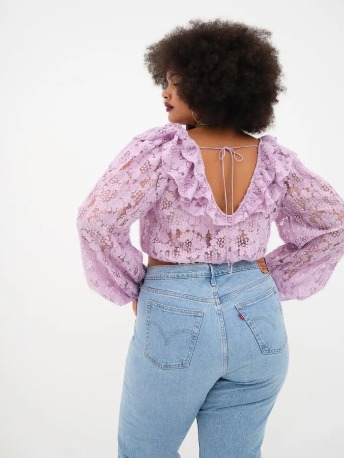 For Love and Lemons Tops Tatiana Blouse Purple 8211 Women