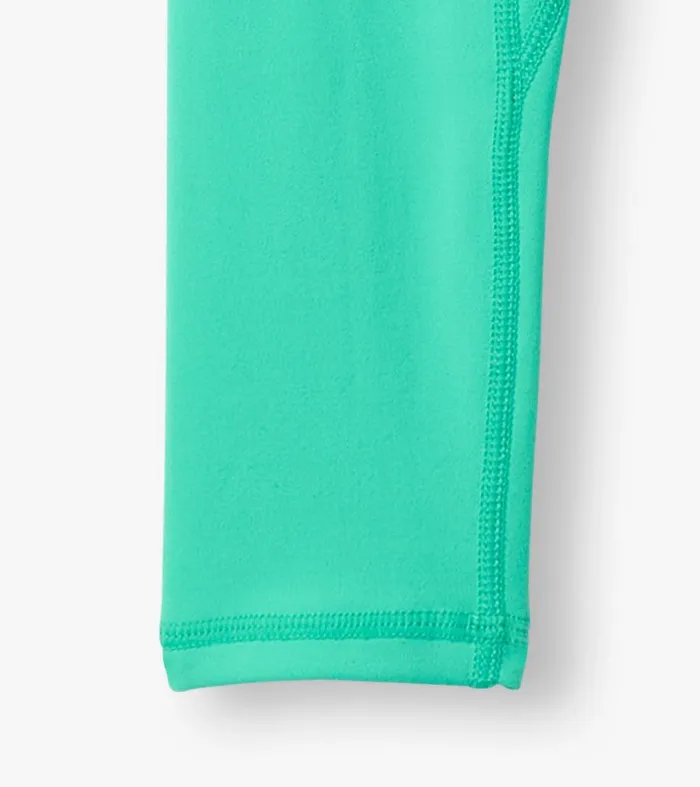 Girls Aqua Green Active Leggings Hatley
