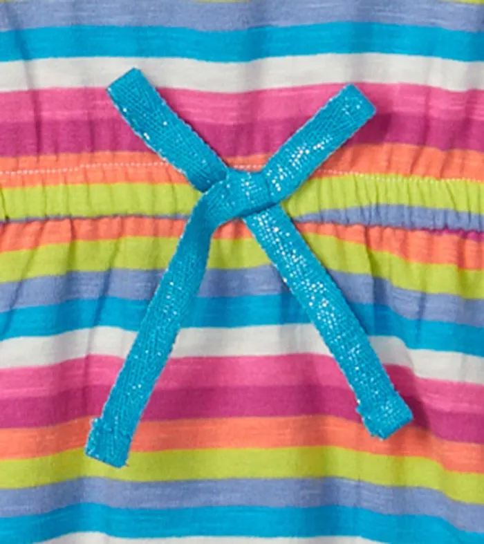 Girls Rainbow Stripes Drop Waist Dress Hatley