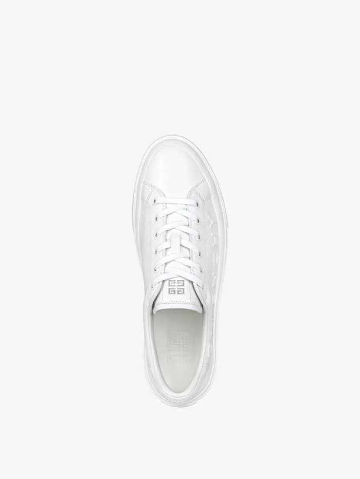 Givenchy City Sport Sneakers In GIVENCHY Leather White Men Sneakers