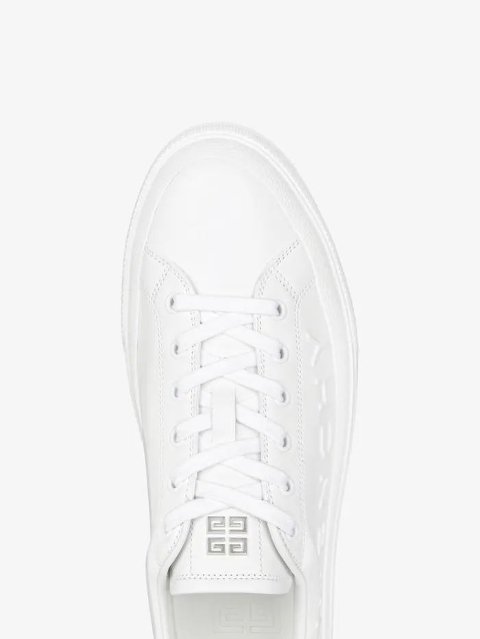 Givenchy City Sport Sneakers In GIVENCHY Leather White Men Sneakers