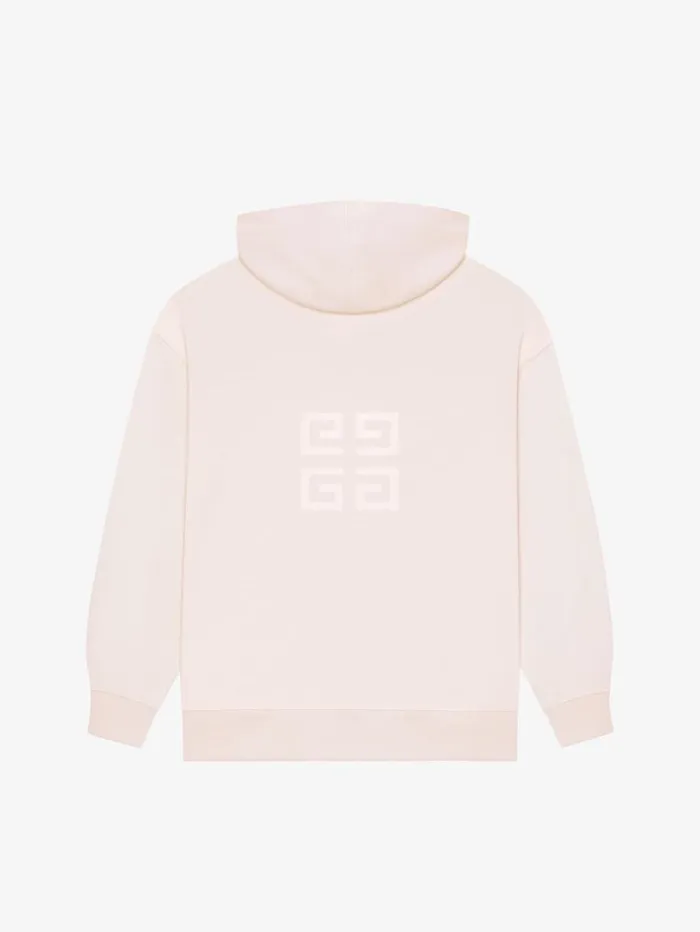 Givenchy GIVENCHY 4G Slim Fit Hoodie In Fleece Nude Pink Men Sweatshirts and Hoodies
