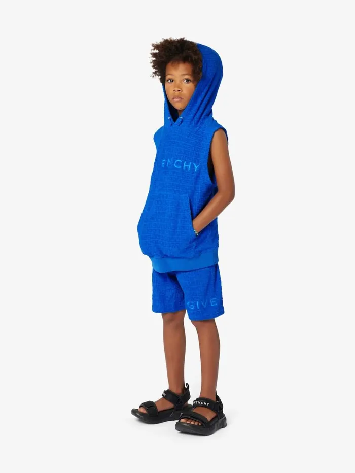 Givenchy GIVENCHY Bermuda Shorts In 4G Cotton Towelling Jacquard Royal Blue WomenMen Plage Capsule
