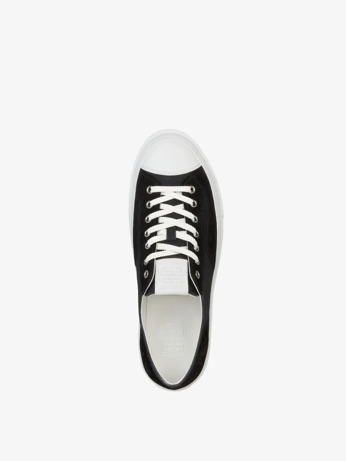 Givenchy GIVENCHY City Sneakers In Canvas And Suede Black Men City Givenchy GIVENCHY City Sneakers In Canvas And Suede Black Men City