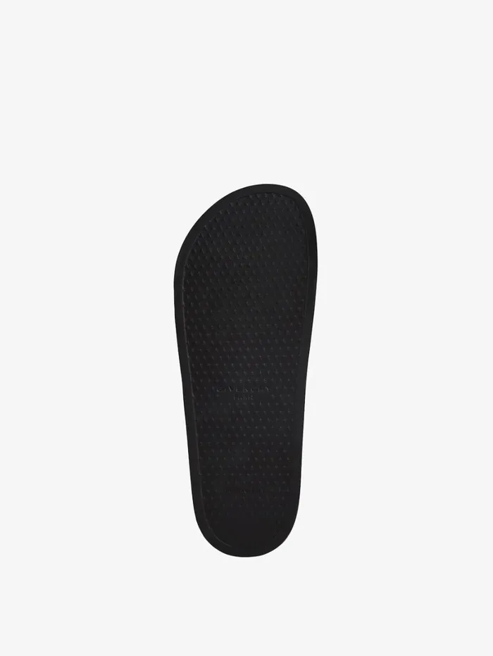 Givenchy Slide Flat Sandals In Rubber Black Men Slides and Sandals