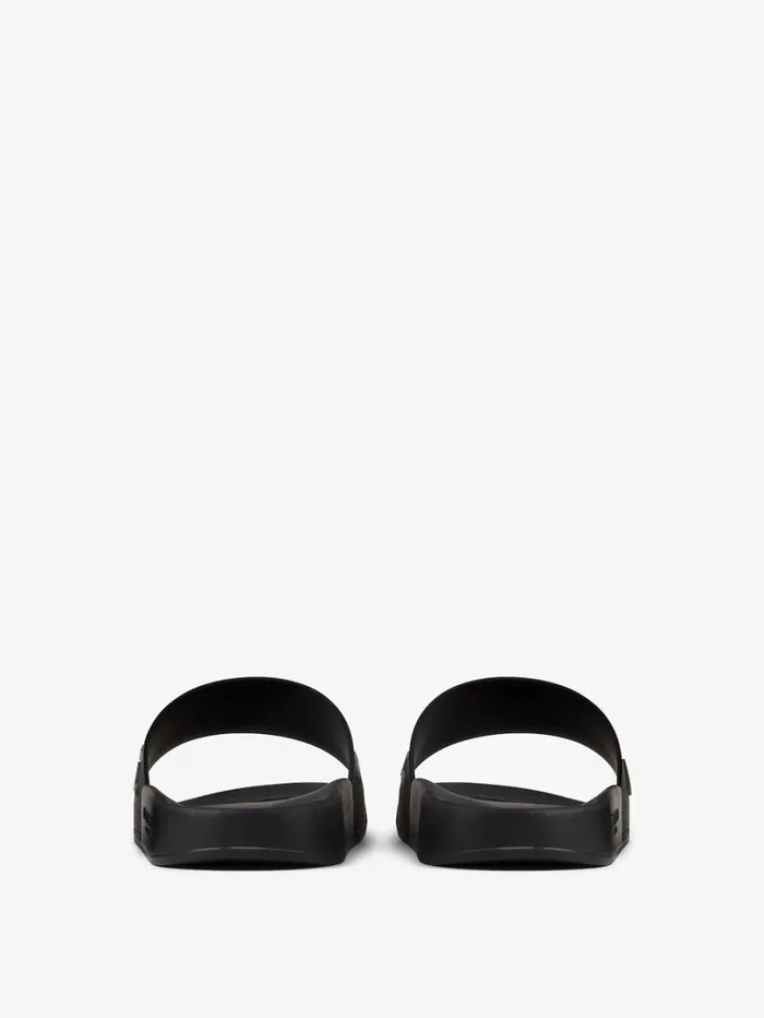 Givenchy Slide Flat Sandals In Rubber Black Men Slides and Sandals
