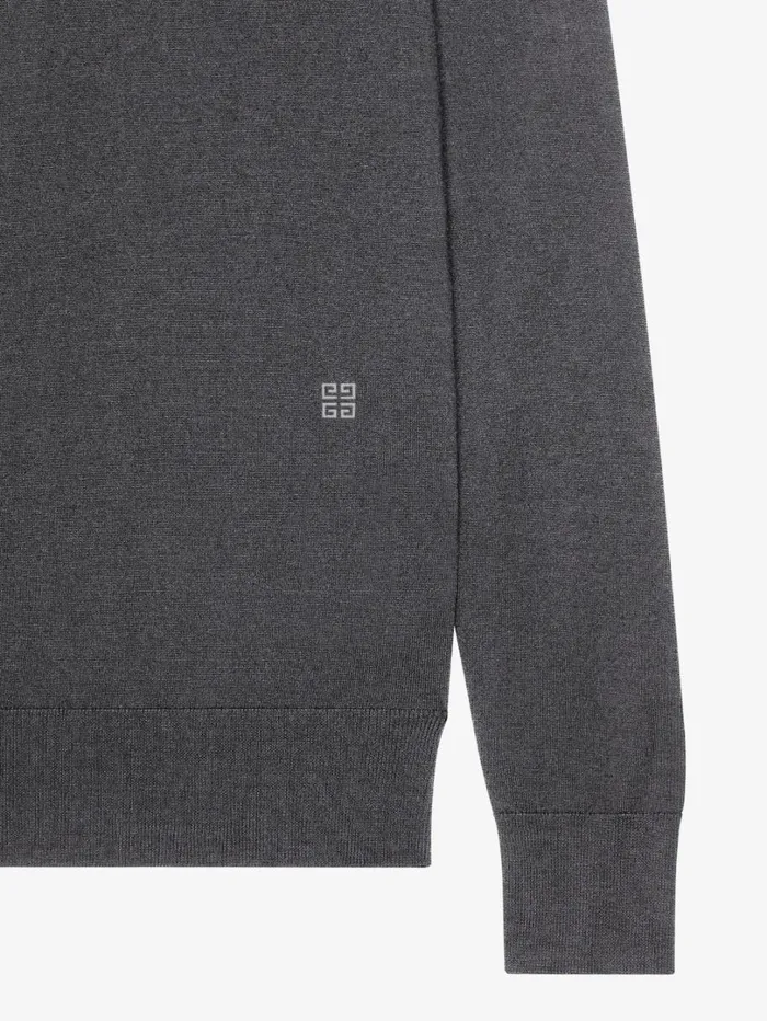 Givenchy Sweater In Wool And Cashmere Medium Grey Men Knitwear Givenchy Sweater In Wool And Cashmere Medium Grey Men Knitwear