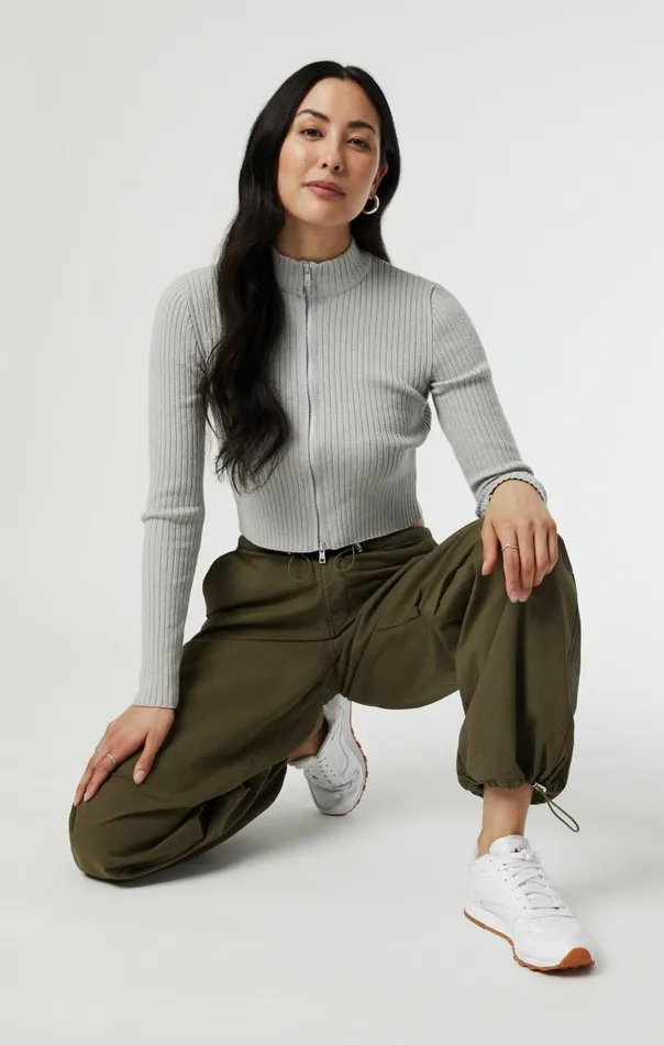 Hill Parachute Pants In Khaki Move Women Mavi Jeans Pants