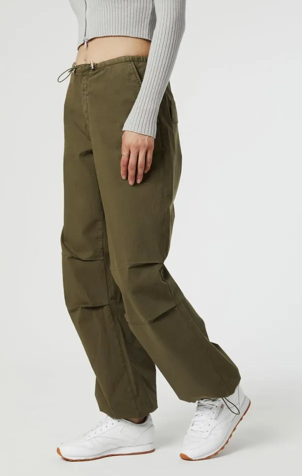 Hill Parachute Pants In Khaki Move Women Mavi Jeans Pants