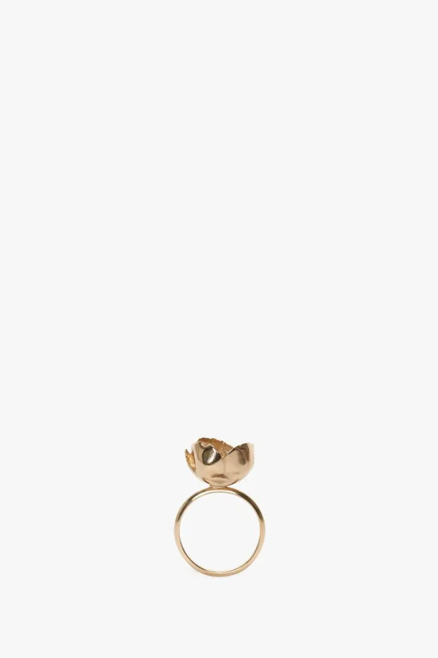 Jewellery Women Victoria Beckham Exclusive Camellia Flower Ring In Gold