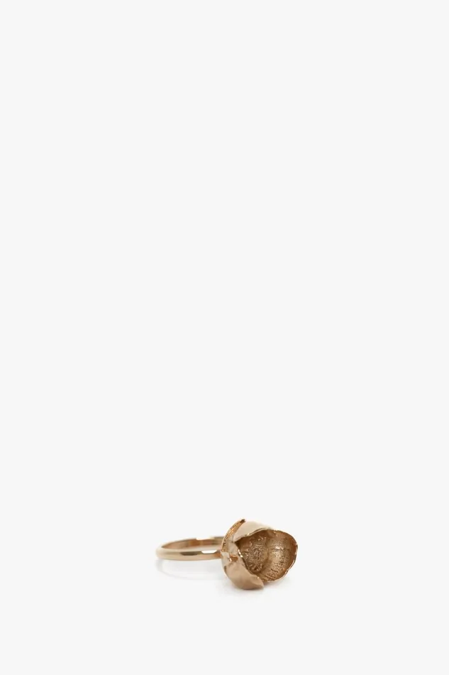 Jewellery Women Victoria Beckham Exclusive Camellia Flower Ring In Gold