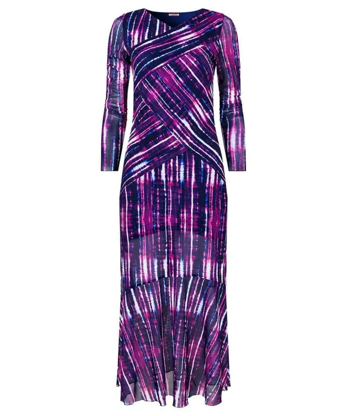 Joe Browns Dresses Women Elsa Printed Mesh Dress Purple