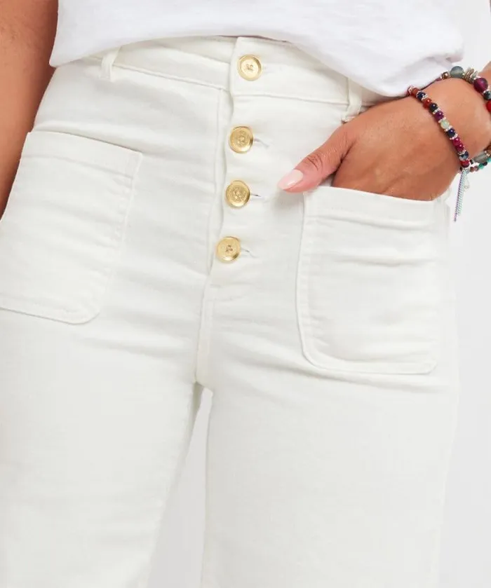 Joe Browns Jeans and Trousers Women Pippa Wide Leg Jeans White