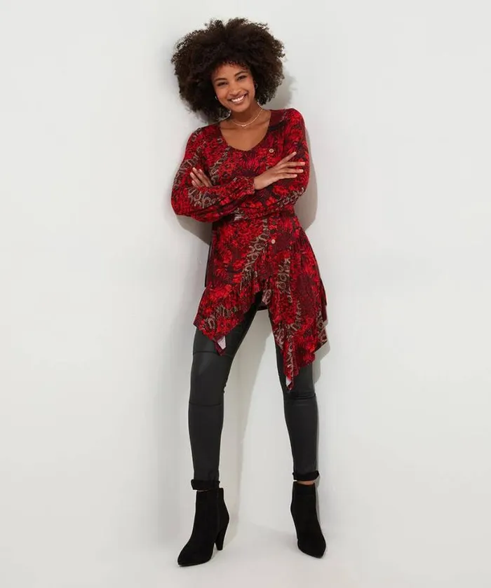Joe Browns Tops Tunics and Blouses Women All In The Details Jersey Tunic Orange Joe Browns Tops Tunics and Blouses Women All In The Details Jersey Tunic Orange