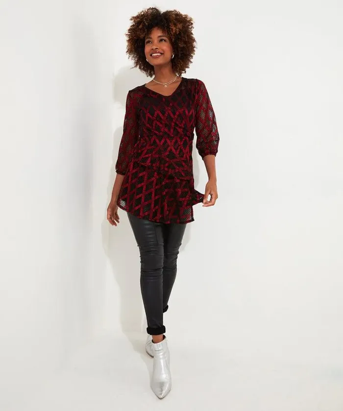 Joe Browns Tops Tunics and Blouses Women Gabriel Tunic And Cami Red Joe Browns Tops Tunics and Blouses Women Gabriel Tunic And Cami Red