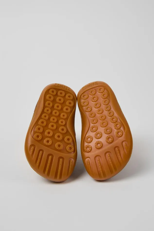 Kids Peu Brown Leather Boots For Kids Camper Boots