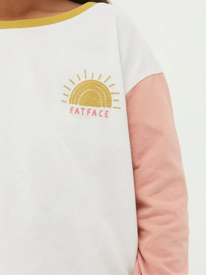 Kids Tops and TShirts Fat Face Natural Sun Embroidered TShirt