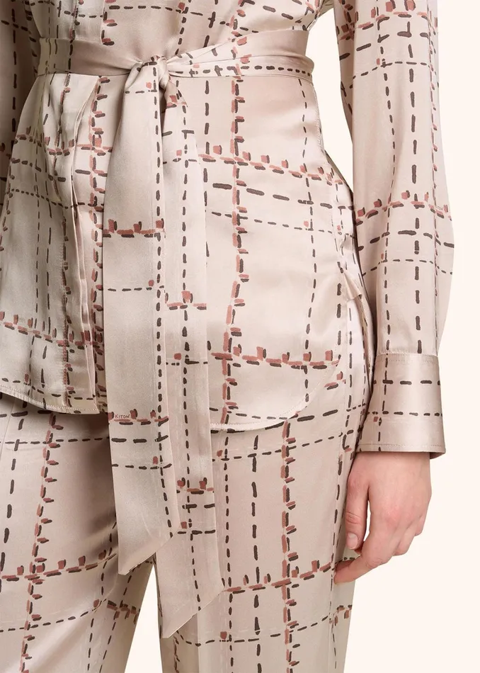 Kiton Blouses And Shirts PRINTED SILK SHIRT 8211 Women