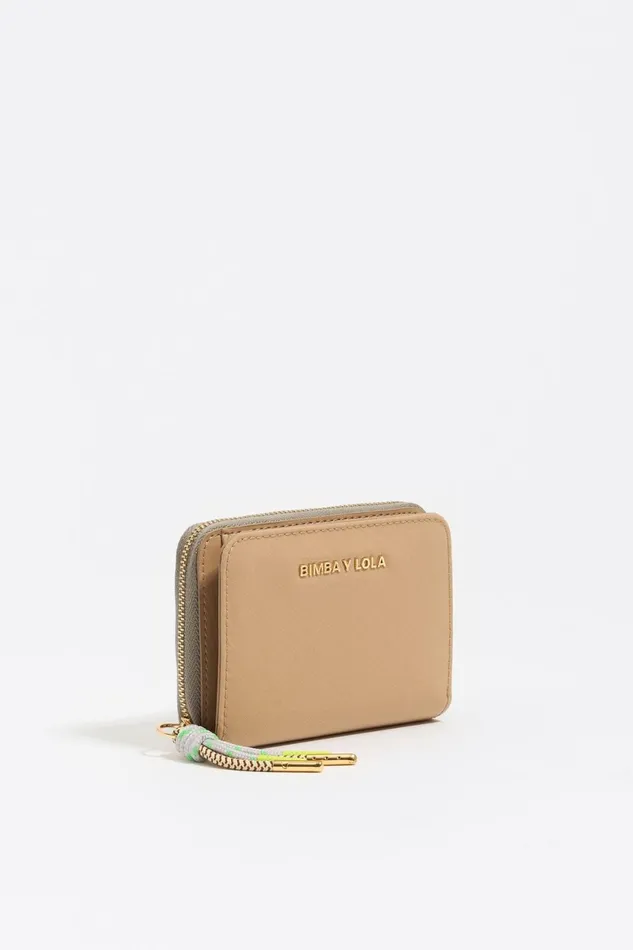 Light Camel Nylon Flap Purse Light Camel Women Bimba Y Lola Wallets And Coin Purses