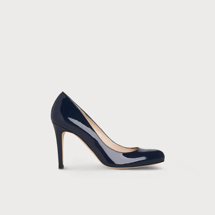 LK Bennett Stila Black Patent Courts Women Court Shoes