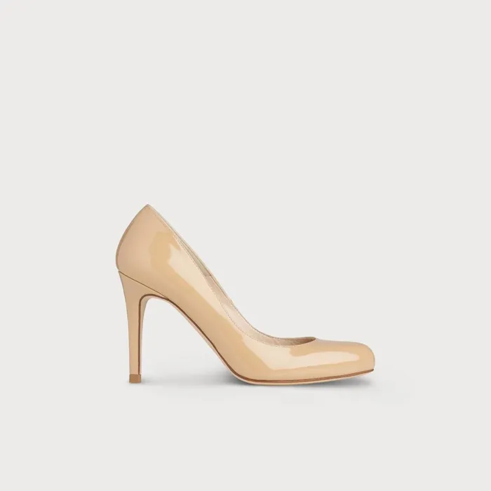 LK Bennett Stila Black Patent Courts Women Court Shoes