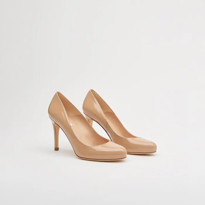 LK Bennett Stila Black Patent Courts Women Court Shoes