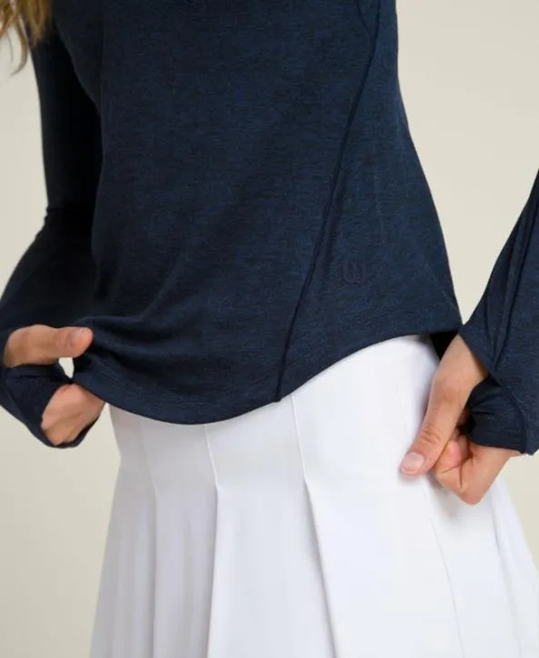 Long Sleeve Tops Women Wilson All Day Half Zip Classic Navy Long Sleeve Tops Women Wilson All Day Half Zip Classic Navy
