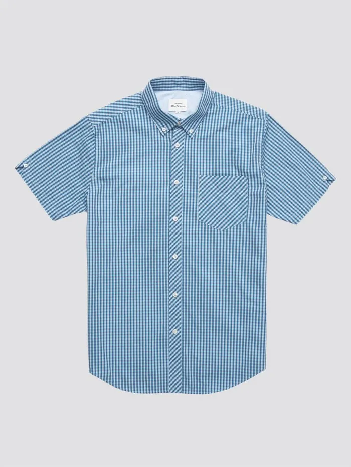Men Ben Sherman Short Sleeve Shirts Signature Gingham ShortSleeve Shirt