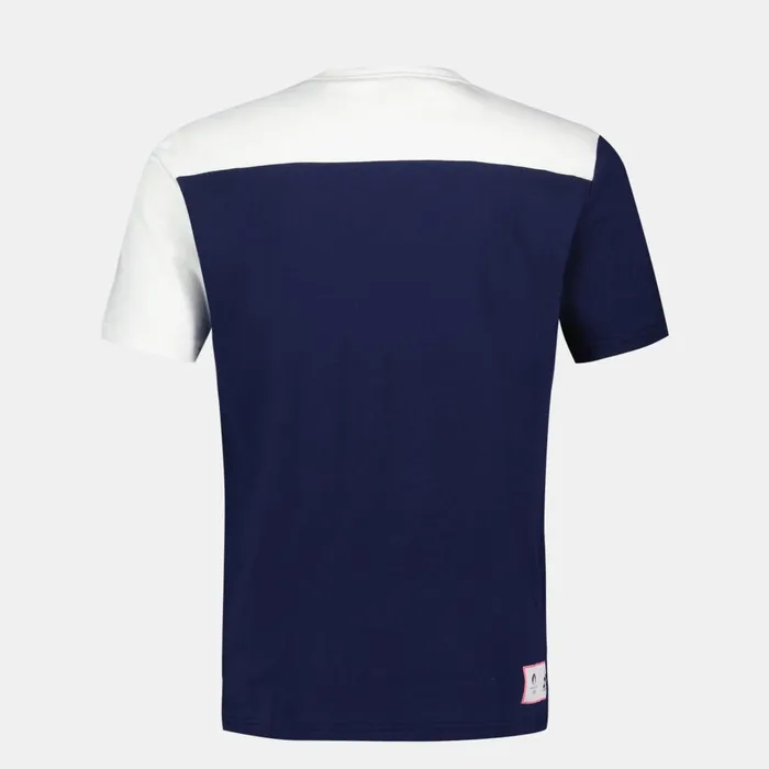 Men Le Coq Sportif Tshirts And Tops Paris 2024 TShirt Bleu Nuitmarshmallow Men Le Coq Sportif Tshirts And Tops Paris 2024 TShirt Bleu Nuitmarshmallow