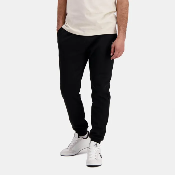 Men Le Coq Sportif Trousers And Joggers Essentiels Pantalon Regular Noir Homme Black