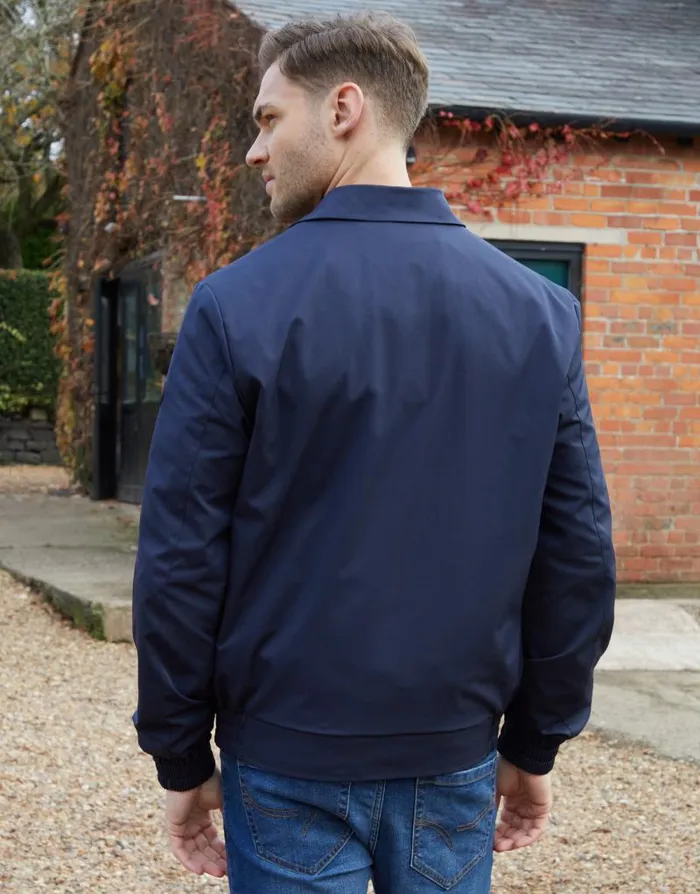 Men Navy Patch Pocket Collared ZipThrough Jacket Threadbare Jackets Men Navy Patch Pocket Collared ZipThrough Jacket Threadbare Jackets