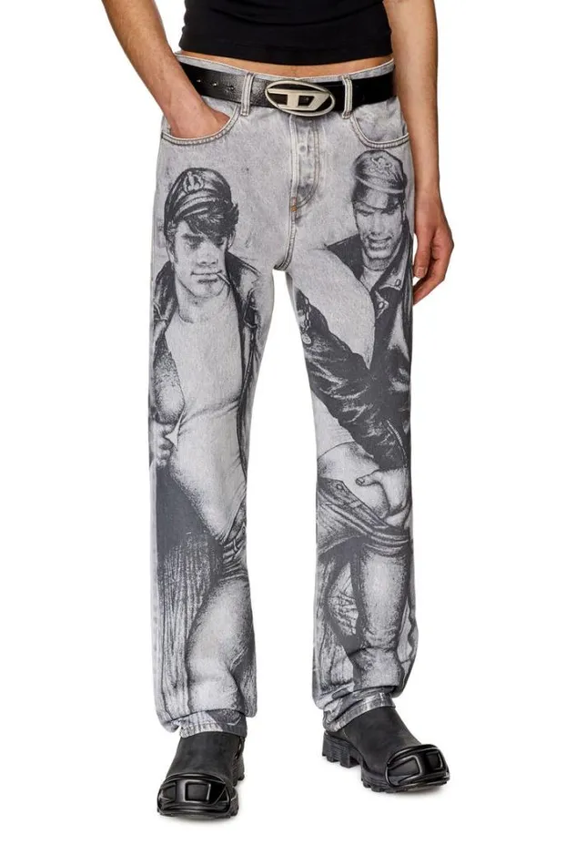 Men Straight Jeans 2020 DViker 007f8 Grey Diesel Straight