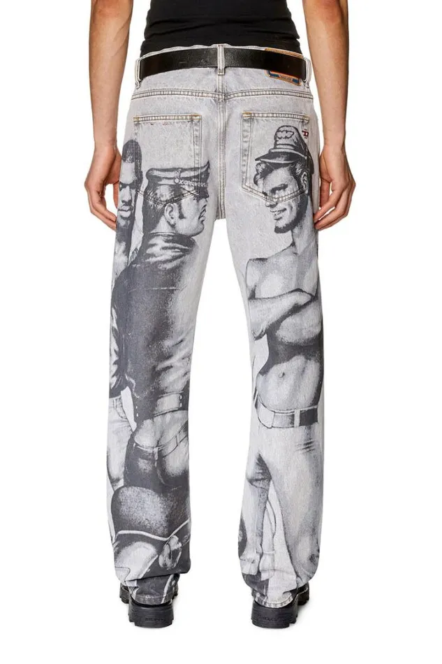 Men Straight Jeans 2020 DViker 007f8 Grey Diesel Straight