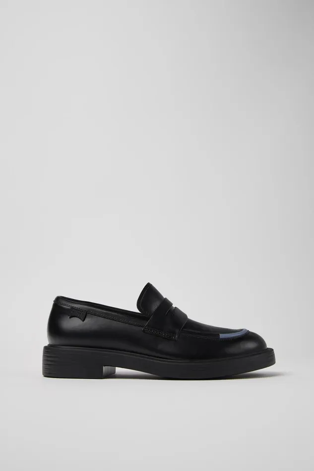 Men Twins Black Leather Shoes Camper Formal Shoes
