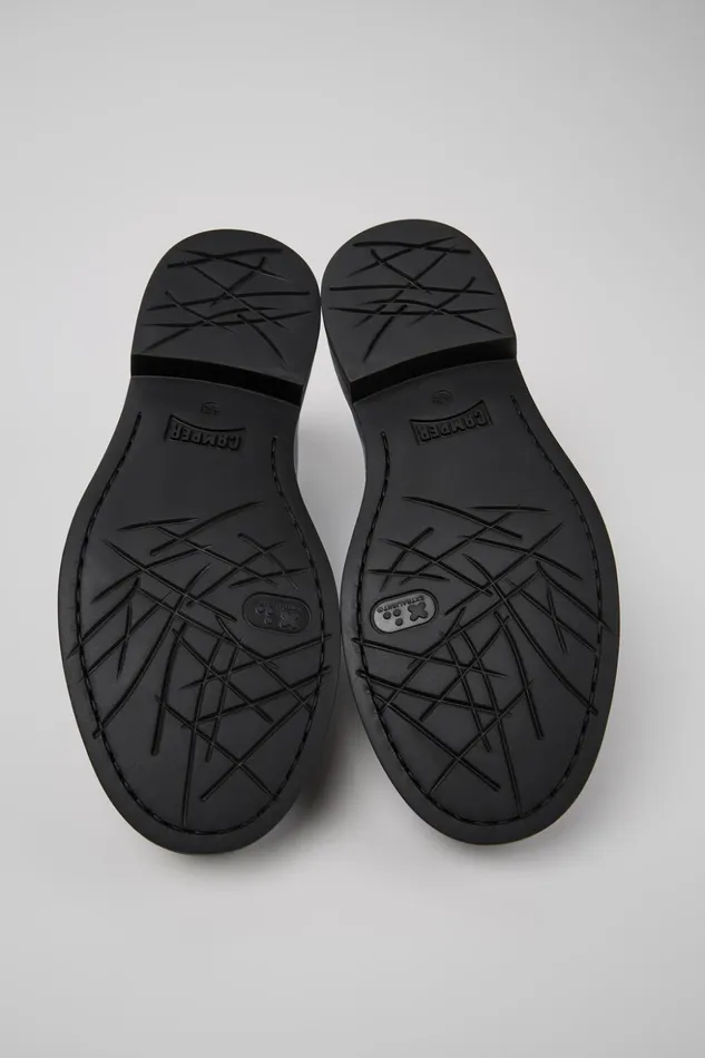 Men Twins Black Leather Shoes Camper Formal Shoes
