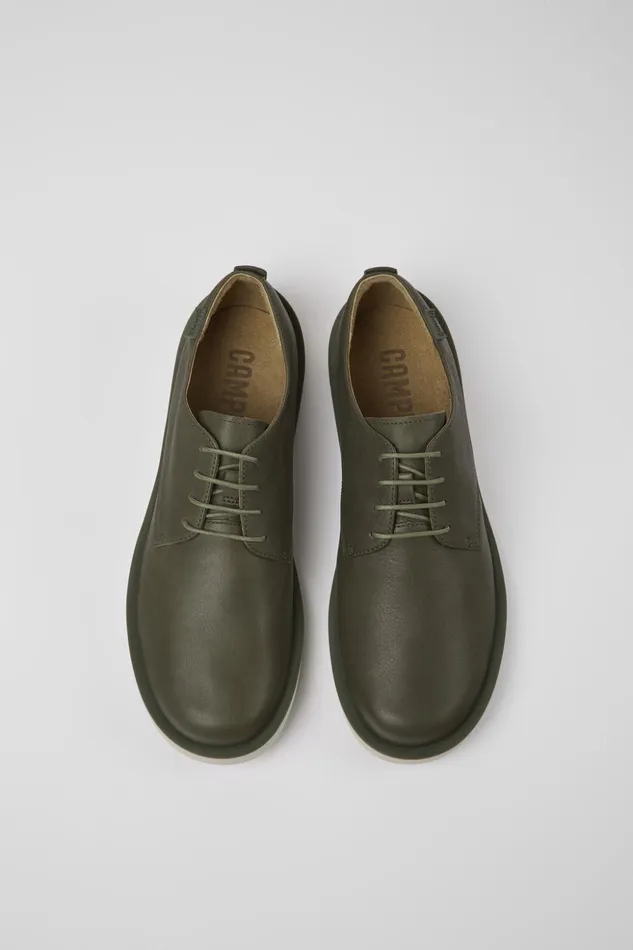 Men Wagon Green Leather Shoes Camper Casual Shoes Men Wagon Green Leather Shoes Camper Casual Shoes
