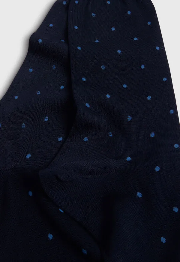 Mens Cotton Dotted Sock Denim Socks Paulstuart