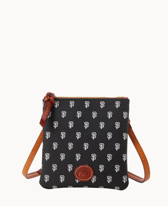 MLB Giants Small North South Top Zip Crossbody Giants Woman Dooney and Bourke Crossbodies